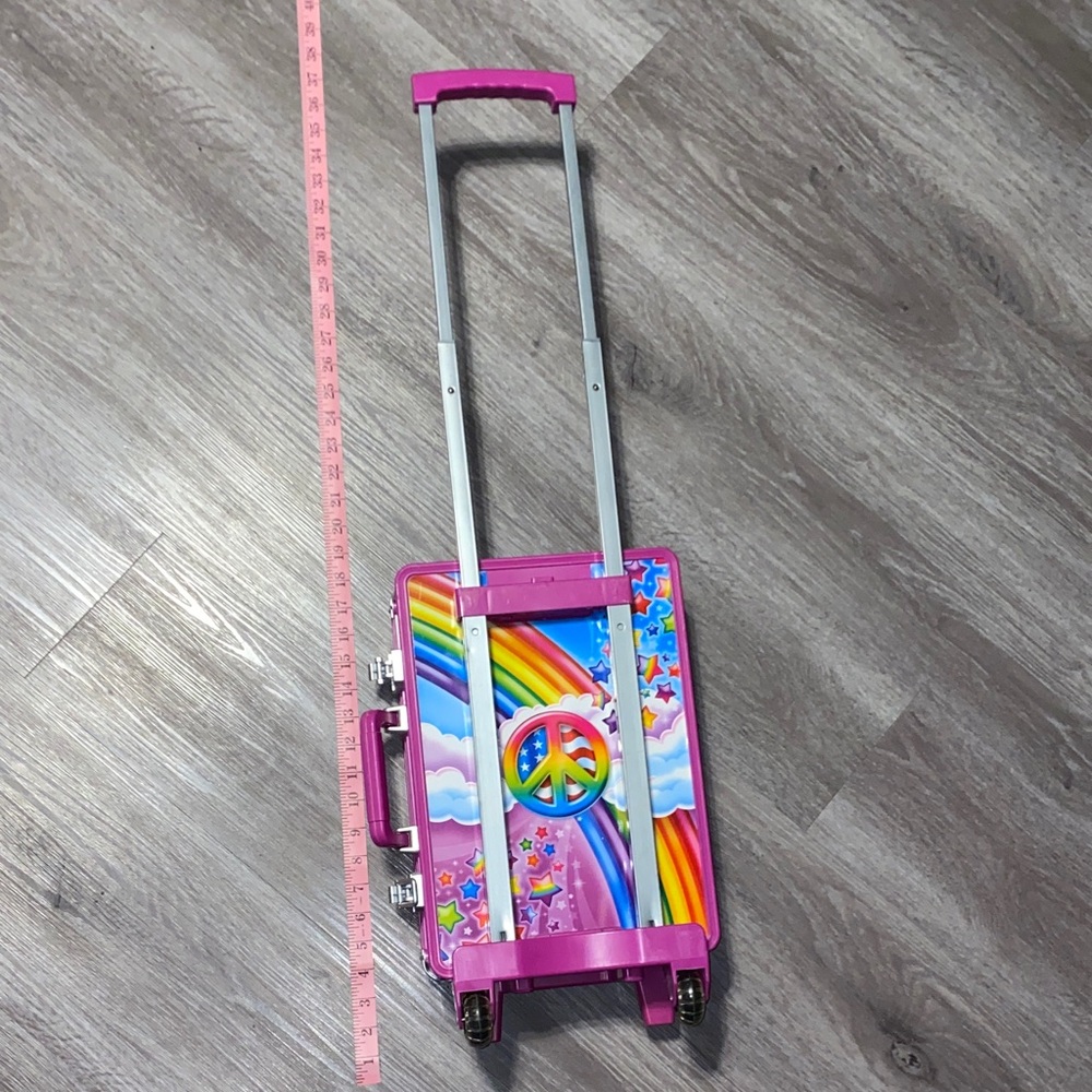 Lisa Frank vintage Colorful Peace Sign Suitcase - Picture 8 of 10